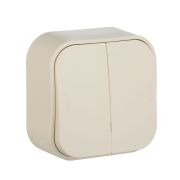 Выключатель 2-кл. ОП Quteo 10А IP20 10AX сл. кость IEK 782232