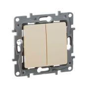 Переключатель 2-кл. 1п 1мод. СП Etika Plus 10А IP20 250В 10AX безвинтов. зажимы механизм сл. кость IEK 672312