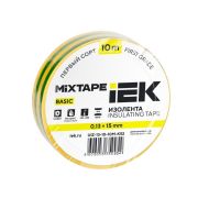 Изолента ПВХ 0.13х15мм (рул.10м) желт./зел. IEK UIZ-13-10-10M-K52