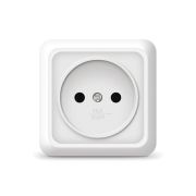 Розетка 1-м ОП Олимп 16А IP20 без заземл. бел. UNIVersal О0022