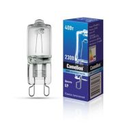 Лампа галогенная 40Вт капсула прозрачная G9 3000К 230В Camelion 5553