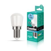 Лампа светодиодная LED2-T26/845/E14 2Вт шар матовая матовая 4500К бел. E14 170лм 220В Camelion 13154
