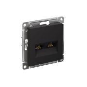 Розетка компьютерная 2-м AtlasDesign RJ45 кат.5E механизм карбон SE ATN001085