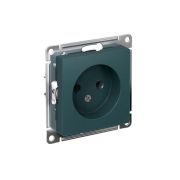 Розетка 1-м СП AtlasDesign 16А IP20 без заземл. без защ. шторок механизм изумруд SE ATN000841