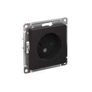 Розетка 1-м СП AtlasDesign 16А IP20 без заземл. защ. шторки механизм карбон SE ATN001049