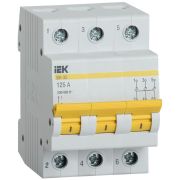 Выключатель нагрузки (мини-рубильник) 3п 125А ВН-32 KARAT IEK MNV10-3-125
