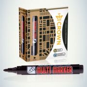 Маркер перманентный «Multi Marker» 3мм пулевидный черн.002676 Crown Б0048239