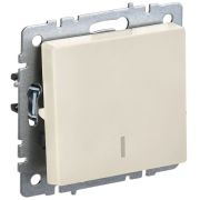 Выключатель 1-кл. СП BRITE ВС10-1-1-БрКр 10А с индик. механизм беж. IEK BR-V10-1-10-K10