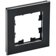 Рамка 1-м BRITE РУ-1-1-БрЧ металл черн. IEK BR-M12-M-K02