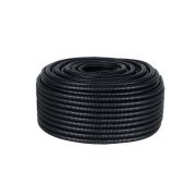 Труба гофрированная ПВХ d25мм с протяжкой черн. (уп.50м) Plast EKF tg-z-25-50-black