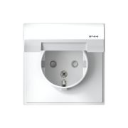 Розетка ArtGallery 16А IP44 с заземл. защ. шторки с крышкой механизм бел. SE GAL440146
