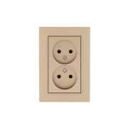 Розетка 2-я Karea RIZZ без заземл. крем Makel 88010017