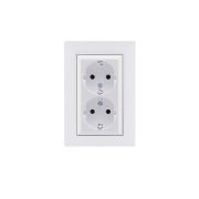 Розетка 2-я Karea RIZZ с заземл. бел. Makel 88001082