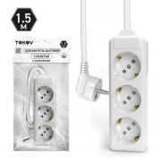Удлинитель 3х1.5м с заземл. 10А 3х1.5 TOKOV ELECTRIC TKL-C01-BU3-1.5-1.5-Z