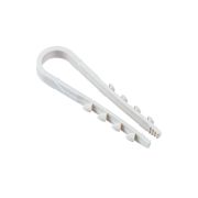 Дюбель-хомут PCD-R 05-10-45-100WH для круглого кабеля PA6.6 бел. (уп.100шт) JazzWay 5054783