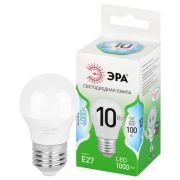 Лампа светодиодная GREEN LINE P45-10W-840-E27 GL 10Вт шар 4000К яркий свет бел. E27 Эра Б0067040