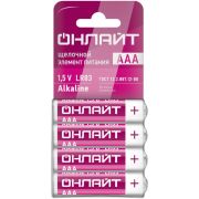 Элемент питания алкалиновый 90 634 OBT-01 LR03-SHBP4 (уп.4шт) ОНЛАЙТ 90634