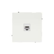 Розетка компьютерная 1-м KANT RJ45 кат.6A без шторки бел. магнолия DKC 7000673