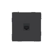 Розетка компьютерная 1-м KANT RJ45 кат.5E без шторки черн. уголь DKC 7012663