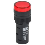 Лампа светосигнальная AD16DS d16мм 24В AC/DC красн. KARAT IEK BLS10-ADDS-024-K04-16