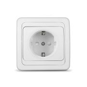 Розетка 1-м СП Валери 16А IP20 с заземл. защ. шторки бел. UNIVersal В0028х